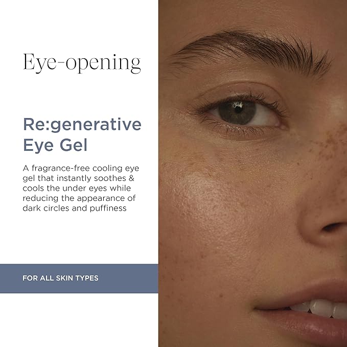 Intelligent Nutrients Re:generative Eye Gel for Dark Circles and Puffiness, Targeted Treatment With Plant Actives to Brighten, Refresh and Protect, Vegan, 0.5 Oz