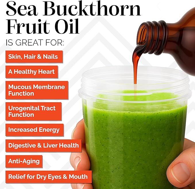 sibu Premium Himalayan Omega 7 Sea Buckthorn Fruit Oil, 8 oz