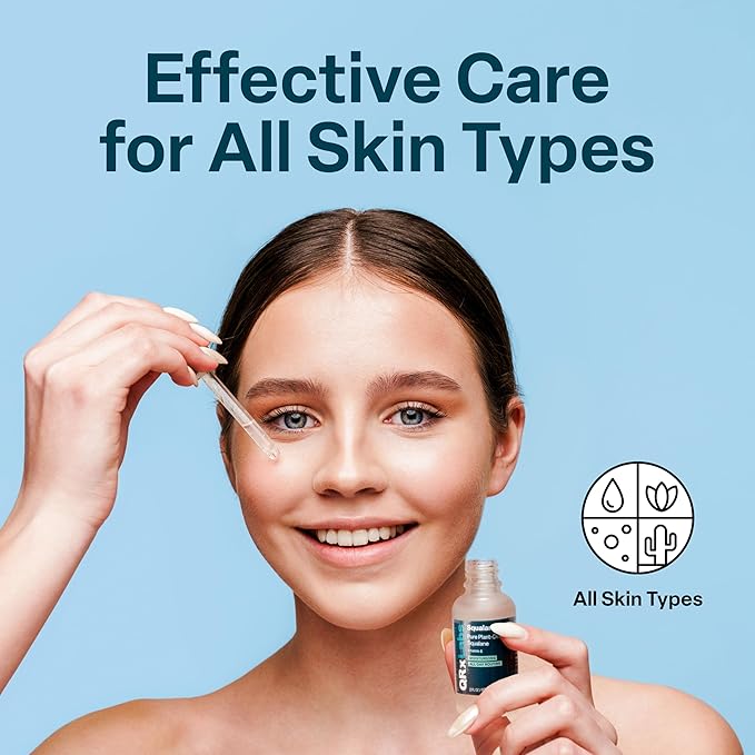 QRxLabs Squalane Oil for Face - Hydrating Face Oil for Women with Vitamin E - Dermaplaning & Gua Sha Massage - Moisturizer for Oily Skin - Unscented, 2 Fl Oz
