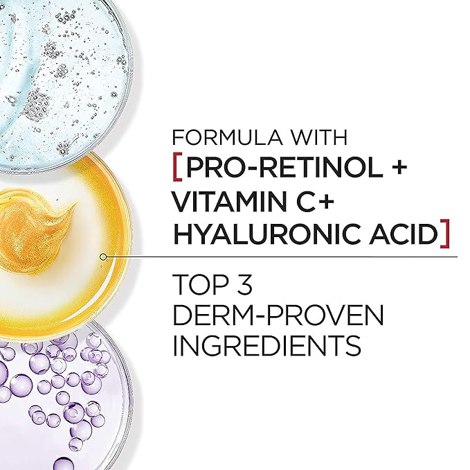 L'Oreal Paris Revitalift Triple Power Anti-Aging Eye Cream, Pro Retinol, Hyaluronic Acid & Vitamin C, Reduce Wrinkles & Puffiness 0.5 fl. oz.