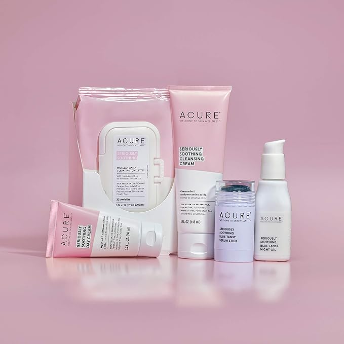 Acure Soothing Day Cream - Moisturizer for Dry Sensitive Skin, Hydrating & Soothing Facial Lotion with Argan Oil, Chamomile & Sunflower Amino Acids, Vegan & Cruelty Free Skincare - 1.7 fl oz