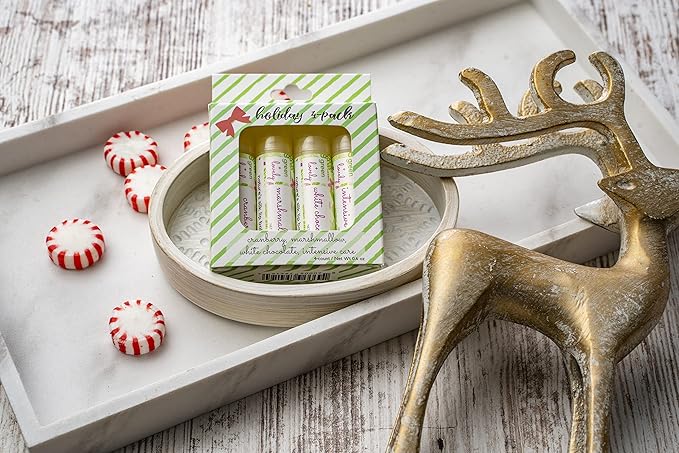 Nature's Silk Lip Balm, Organic (Holiday 4-pack Variety)
