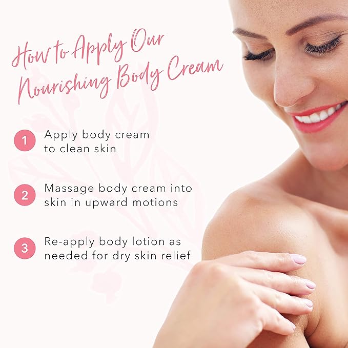 100% PURE Nourishing Body Cream, Honey Almond, Body Lotion for Dry Skin, Anti-Aging, Moisturizing Cocoa Butter, Natural Body Lotion - 8 Fl Oz