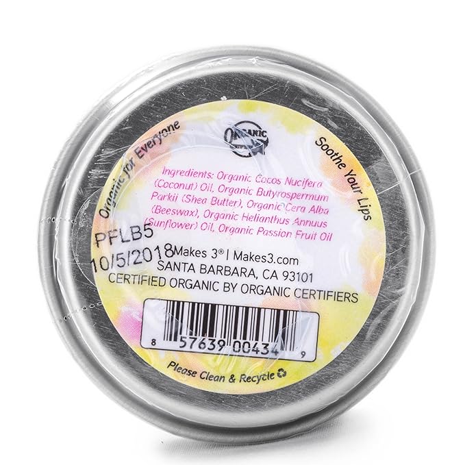 Lip Balm Tin, Passion Fruit, 0.5 Ounce