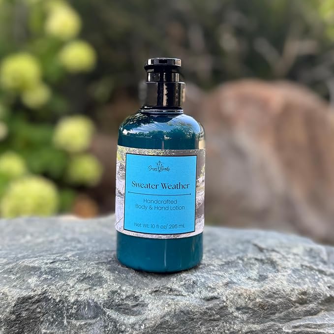 PJ's Sweater Weather Handcrafted Luxury Body Lotion – Moisturizing, Non-Greasy Skincare with Natural Ingredients, Paraben-Free & Cruelty-Free, 10 oz