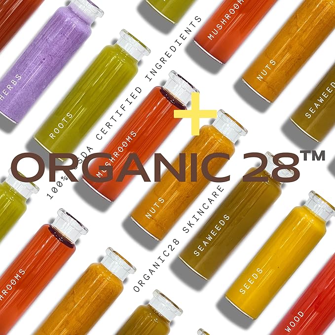 Organic28+.100% Organic Eye Serum – USA Made. 49 Botanicals. Nourish, Rejuvenate & Repair. All Natural Anti Aging Eye Lift Super Hydrating Eye Cream. Herbs Moisturizer. Rose Aromatherapy +. 1.1 FL.Oz.