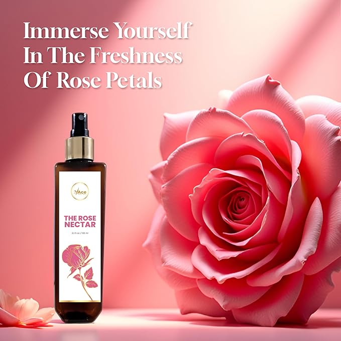 My Ace Rose Nectar Face Mist – Hydrating Toner & Rose Water Spray with Niacinamide & Licorice | Alcohol-Free Natural Face Mist for Soothing, Refreshing & Brightening Skin – 3.38 fl oz