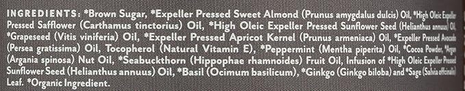 Soothing Touch Organic Herbal Brown Sugar Scrub, Chocolate Peppermint, 8 Oz