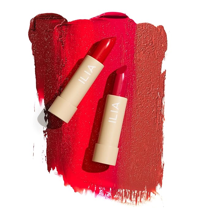 ILIA - Color Block Lipstick | Non-Toxic, Vegan, Cruelty-Free, Hydrating + Long Lasting, No Budge Color with Full Coverage (Knockout (Bold Magenta With Cool Undertones), 0.14 oz | 4 g)