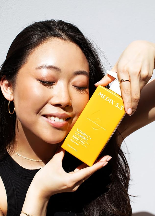 MEDIX Vitamin C Cream + Niacinamide Brightening Body Lotion | Anti Aging Moisturizer Vitamin C Lotion For Women & Men To Soften The Look Of Dark Spots, Wrinkles, & Uneven Looking Skin Tone, 15 Fl Oz