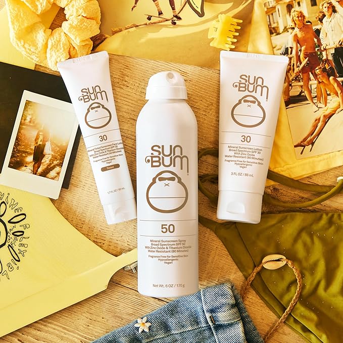 Sun Bum Mineral SPF 50 Sunscreen Body Spray - Water-Resistant Broad Spectrum Moisturizing Sunscreen with Vitamin E - Hawaii 104 Act Compliant (Made without Octinoxate & Oxybenzone) - 6 oz