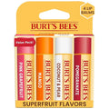 Burt's Bees Lip Balm - Pink Grapefruit, Mango, Coconut & Pear, and Pomegranate Pack, Lip Moisturizer With Beeswax, Tint-Free, Natural Origin Conditioning Treatment, 4 Tubes, 0.15 oz.