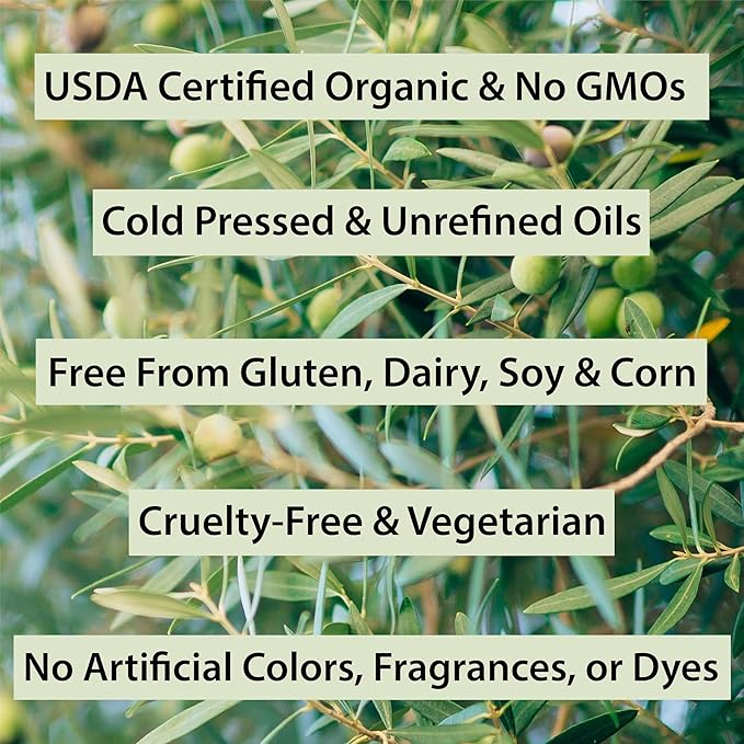 Organic Body Lotion - USDA Certified Organic Nourishing Hand & Body Lotion - Unscented - 8 fl oz