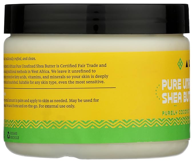 ALAFFIA Purely Coconut Authentic African Unrefined Shea Butter, 11 OZ