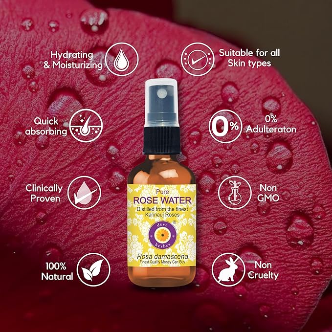Deve Herbes Rose Water (Rosa damascena) 100ml