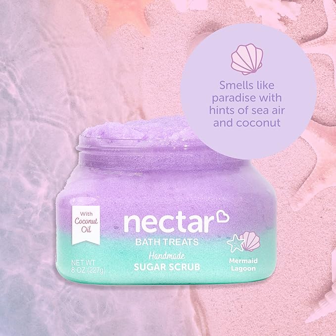 Sugar Scrub, Exfoliating Body Scrub (8 Ounce, Mermaid Lagoon)