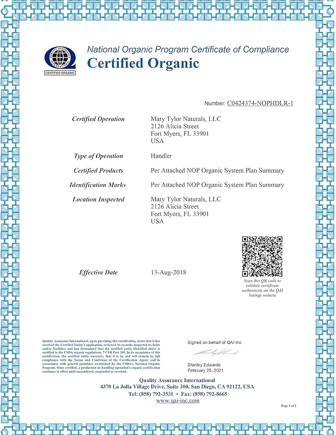 Mary Tylor Naturals Organic Shea Butter 1 lb — USDA Certified Raw, Unrefined, Ivory From Ghana Africa — Great for Hair, Skin and all your DIY Projects