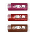 Hurraw! Raspberry Tinted, Black Cherry Tinted, Hazelnut Tinted Lip Balms, 3 Pack Bundle: Organic, Vegan, Cruelty & Gluten Free. Non-GMO, 100% Natural. Bee, Shea, Soy & Palm Free. Made in USA