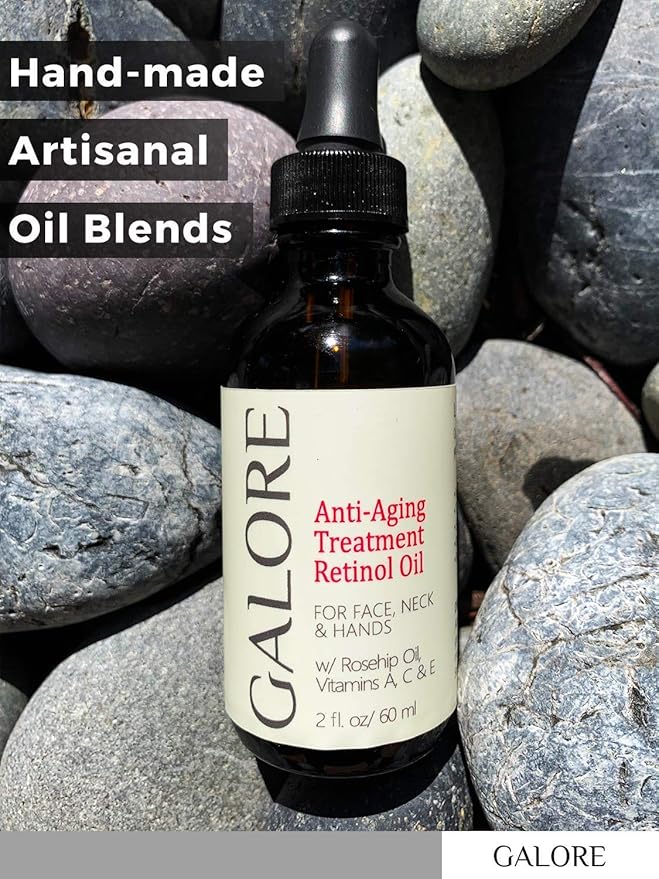 Rosehip Anti-Aging Face Oil Treatment - Anti-Wrinkle Serum, Natural Anti-Aging Oil rich in Vitamins E, A & C & Essential oils - Pure Rose Oil for Wrinkles, Age spots & Fine Lines - GALORE Naturals