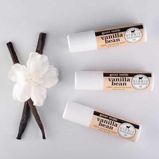 Dionis Goat Milk Lip Balm Vanilla Bean 0.28 oz (Pack of 3)