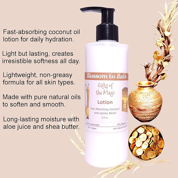 Blossom to Bath Gifts of the Magi Lotion (8 Ounce) - Phthalate Free Fragrance - Absorbs Quickly with a Rich Soulful Scent