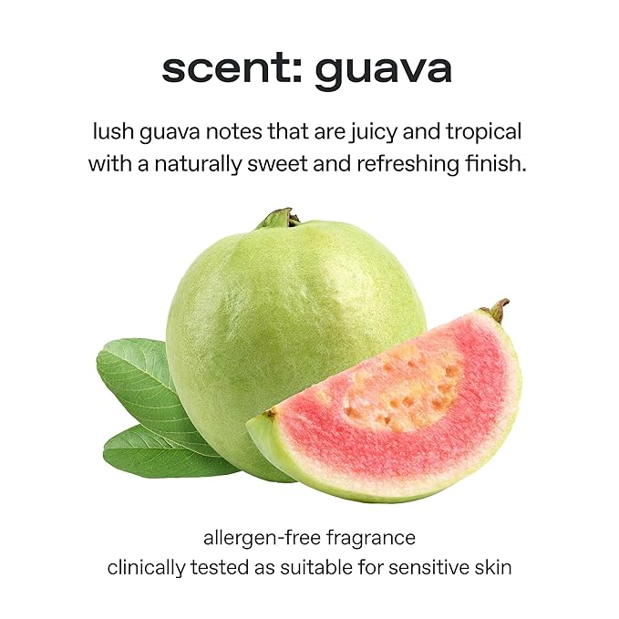 glow mini guava facial cleanser | oil‑gel hybrid all‑in‑one cleanser | hypoallergenic | deep cleanse with guava extract & botanical oils | lightweight micellar texture for smooth skin | 1 fl oz