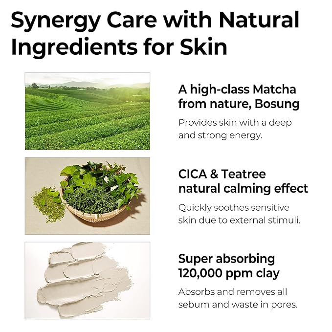 SOME BY MI Super Matcha Pore Clean Clay Mask - 3.52Oz, 100g - Made from Match Water for Sensitive Skin - Skin Moisturizing Effect with Sebum and Pore Care - Korean Skin Care