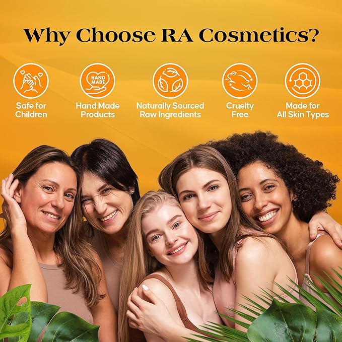 RA Cosmetic's 100% Natural Unrefined Yellow Shea Butter – Pure African Luxury for Skin & Hair - Sourced from Ghana - 16oz Jar