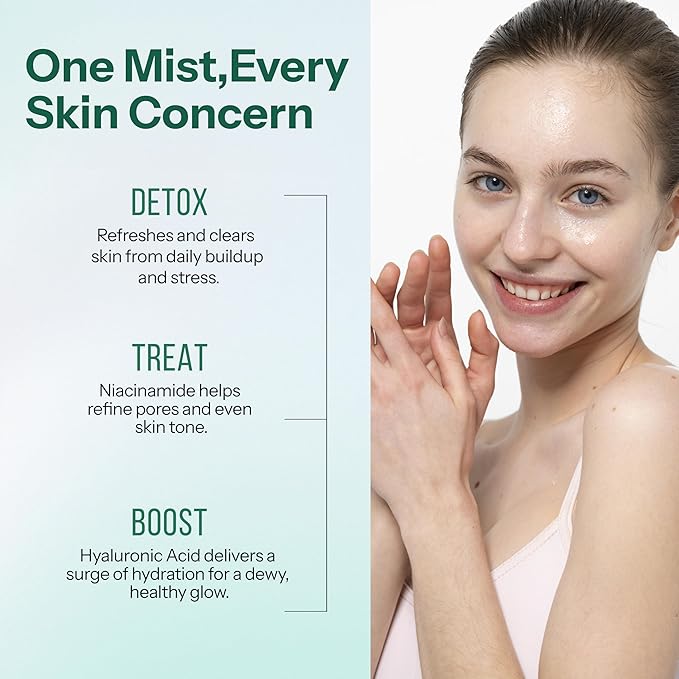 Fortify Skincare Collagen, Hyaluronic Acid & Niacinamide Face Mist – 3-in-1: Detox, Treat, Boost – Hydrating, Firming, Soothing Facial Spray – Dermatologist Tested – Vegan, Clean Beauty – 4.39 Fl Oz