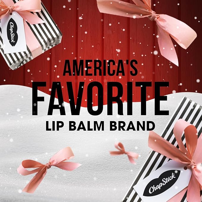 ChapStick Bulk Lip Balm, Candy Cane, 36-Count (12 Packs of 3) – Fresh & Minty Lip Moisturizer, Stocking Stuffer, 0.15 Oz Ea