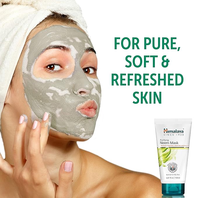 Himalaya Purifying Neem Mask for Deep Cleaning, Purify & Leave a Clean, Clear Complexion, 5.07 oz