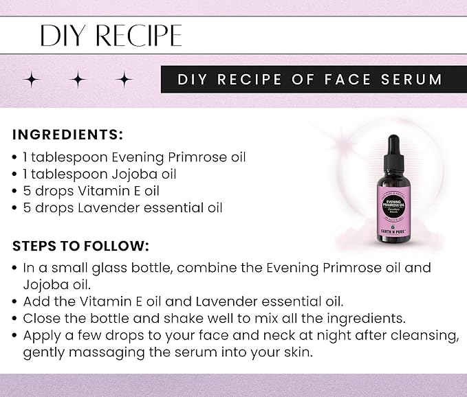 Earth N Pure Evening Primrose Oil for Skin, Hair and Nails Care | Cold Pressed | 30 ML