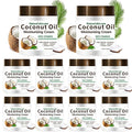 10 Packs X 300 ml Natural Coconut Oil Moisturizing Cream for Face Body Hands, Fast-Absorbing Lotion for Sensitive Skin, Non-Greasy Daily Hydration