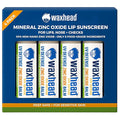 Waxhead Zinc Oxide Lip Balm SPF – Lip Sunscreen Chapstick with Non Nano Zinc Oxide, Mineral Sun Protection for Sensitive Skin, Kids & Adults, Reef-Safe (Mint 4 Pack)