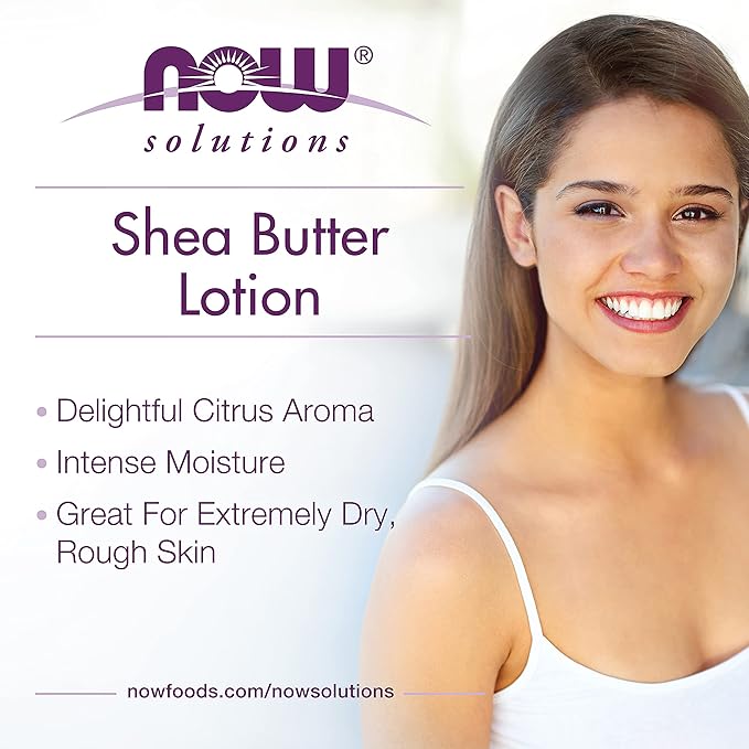 NOW Foods Solutions, Shea Butter, Skin Emollient, Seals in Moisture for Dry Rough Skin, 7-Ounce