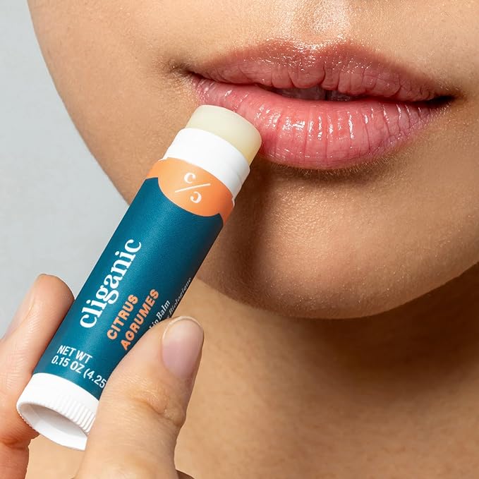 Cliganic Organic Lip Balm Set (Fresh Picked, 8 Flavors) - 100% Natural Moisturizer for Cracked & Dry Lips (Pack of 2)