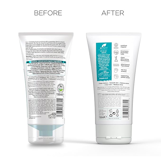 Dr Organic SkinClear Exfoliating Face Scrub 150ml
