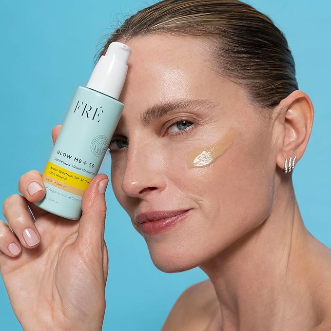 FRÉ Lightweight Tinted Moisturizer | Mineral Face Sunscreen, Sunscreen Makeup & BB Cream SPF | Light-Medium, 1.69 oz