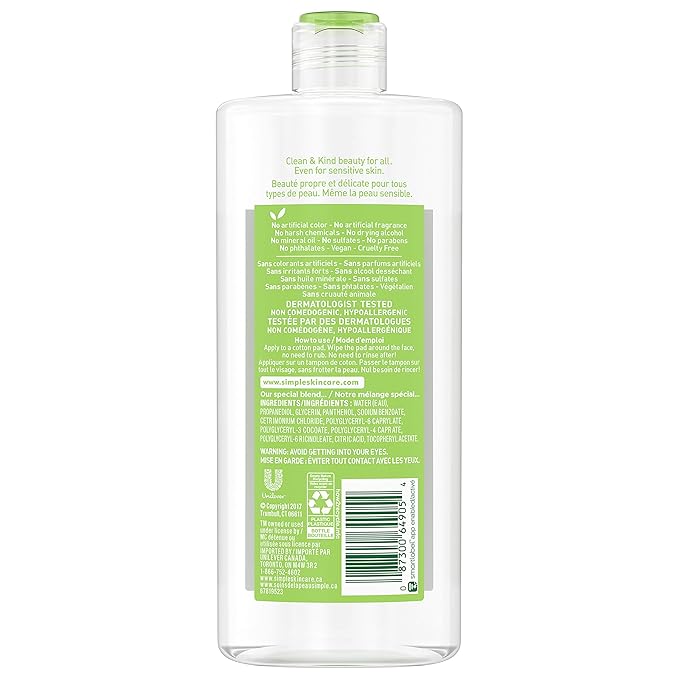 Simple Micellar Cleansing Water 13.5 Fl Oz (Pack of 2)