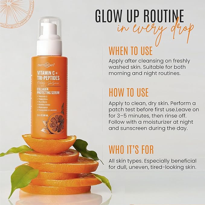 Vitamin C + Tri-Peptide Bright Idea Serum – Skin Brightening + Barrier Boost Complex for Radiant, Firm Skin – Anti-Aging Face Serum Boosts Collagen & Elasticity - 2 fl oz