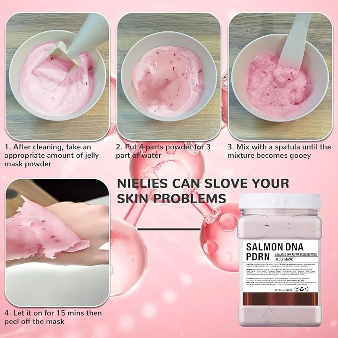 Salmon Mask for Face with PDRN Serum, Jelly Face Mask Texture, Korean Salmon DNA Inspired Formula, Hydrating Gel Mask for Skincare Routine