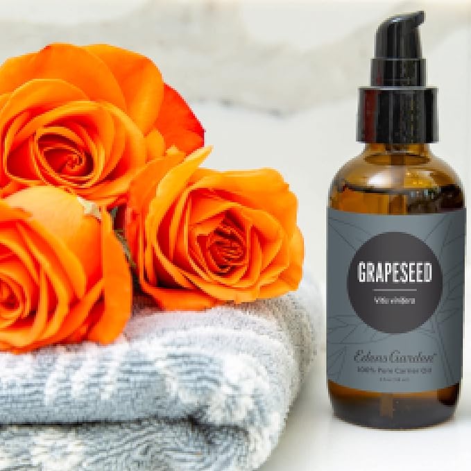 Edens Garden Grapeseed Carrier Oil- 100% Pure Premium Cold Pressed & Hexane Free, Natural Moisturizer For Body, Face, Sensitive Skin, Hair & Nails, Diluting Essential Oils & Massage 118 ml (4 fl oz)