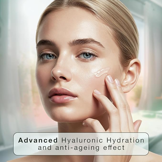 Hyaluronic Acid Serum for Face - HydrO 4D Action Day & Night Moisturizer for Face - Light Hyaluronic Acid Cream with Multi-Weight HA Complex, Centella Extract - for Dry & Dull Skin - 1 oz