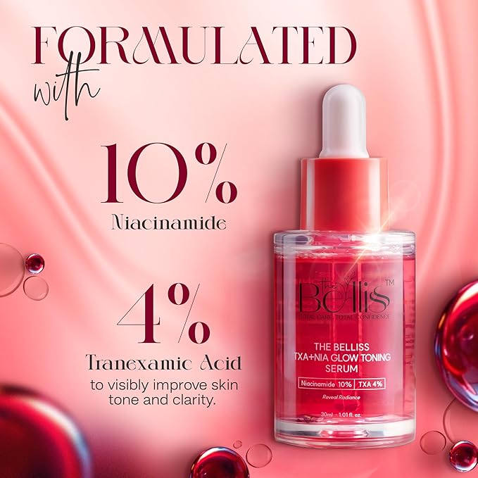 Belliss Niacinamide 10% + Tranexamic Acid 4% Serum (TXA + NIA) – Niacinamide Serum for Face, Dark Spot Correcting, Brightening & Hydrating – Fragrance-Free, Sensitive Skin Safe, Made in Korea (30ml)