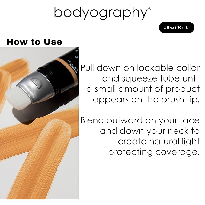 Bodyography Sun Defense Tinted Moisturizer, 1.5 oz | Lightweight SPF Tint with Hyaluronic Acid & Mineral Pigments | Hydrating, Vegan Sheer Coverage for All Skin Types, Medium