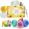 6 Pack Cute Lip Mask Sleeping Overnight for Dry Lips with Coconut Oil and Beeswax -Smoothing Hydrating Softening Plumoing Moisturizing with Small Lip Brush 6 Flavors Valentine's Gift for Women 0.18 Oz