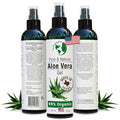 Earth's Daughter Premium Organic Aloe Vera Gel from Fresh Cut 100% Pure Organic Aloe leaves – TopQuality Fast Absorbing for Face, Skin, Hair & Body – Vegan, Unscented, Natural - 8 Oz USA Made