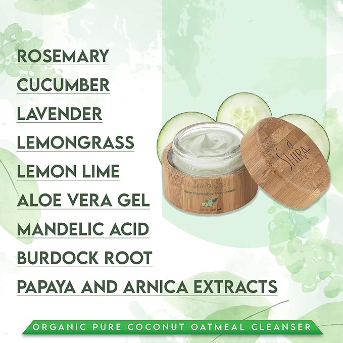 Shira Shir-Organic Pure Cucumber Eye Cream For Dark Circles Eye Puffiness Wrinkles Instant Hydration Anti Aging Eye Cream for All Skin Type (15 ML)