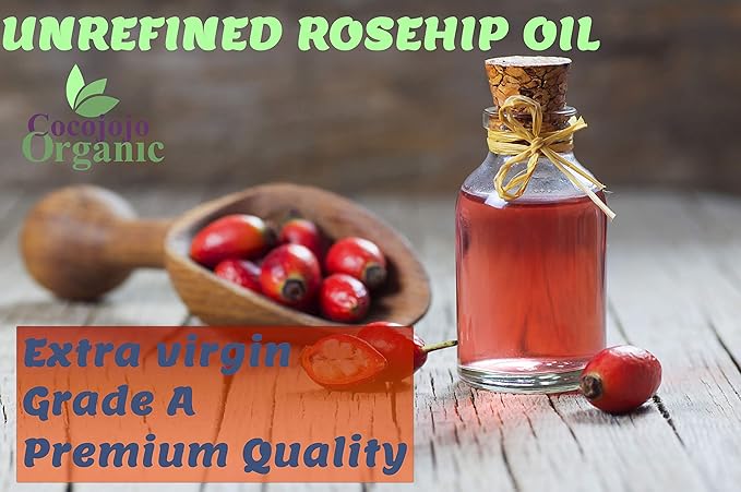 Rosehip Oil - Pure Natural Seed Oil Cold Pressed 16 oz Face Skin Unrefined Egypt Origin And odor is Different From Chile