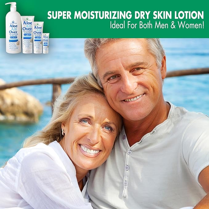 Miracle of Aloe Aloe All Over Super Moisturizing Dry Skin Lotion (3-Pack, 1 oz) - Made with 72% UltraAloe Aloe Vera Gel. Safe for Everyone: Men, Women, Kids. Restores Dry Skin Fast